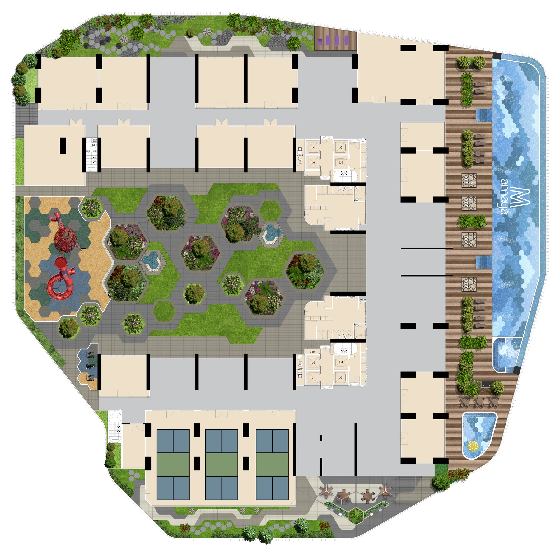 Level 8 Podium facilities plan